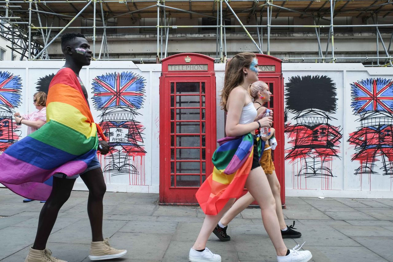 Revellers at last year's Pride celebration in London.
