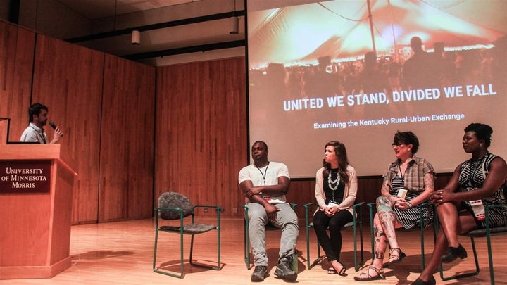 The Rural-Urban Exchange steering committee at the University of Minnesota, Morris, in 2017. RUX brings together Kentuckians interested in getting to know different areas of the state while developing their professional and leadership skills. Participants build connections across cultural, racial, economic and geographic divides.