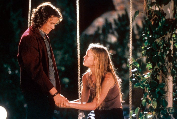 Heath Ledger and Julia Stiles in “10 Things I Hate About You.”