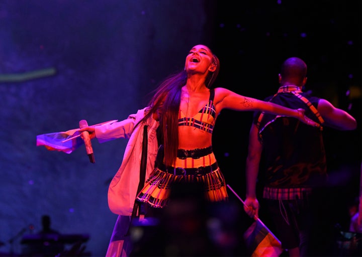 Grande performing at Madison Square Garden. 