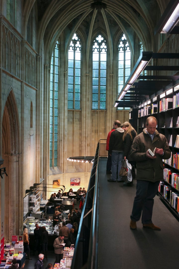 The Boekhandel Selexyz Dominicanen is a 13th-century Catholic Church that was converted into a bookstore.