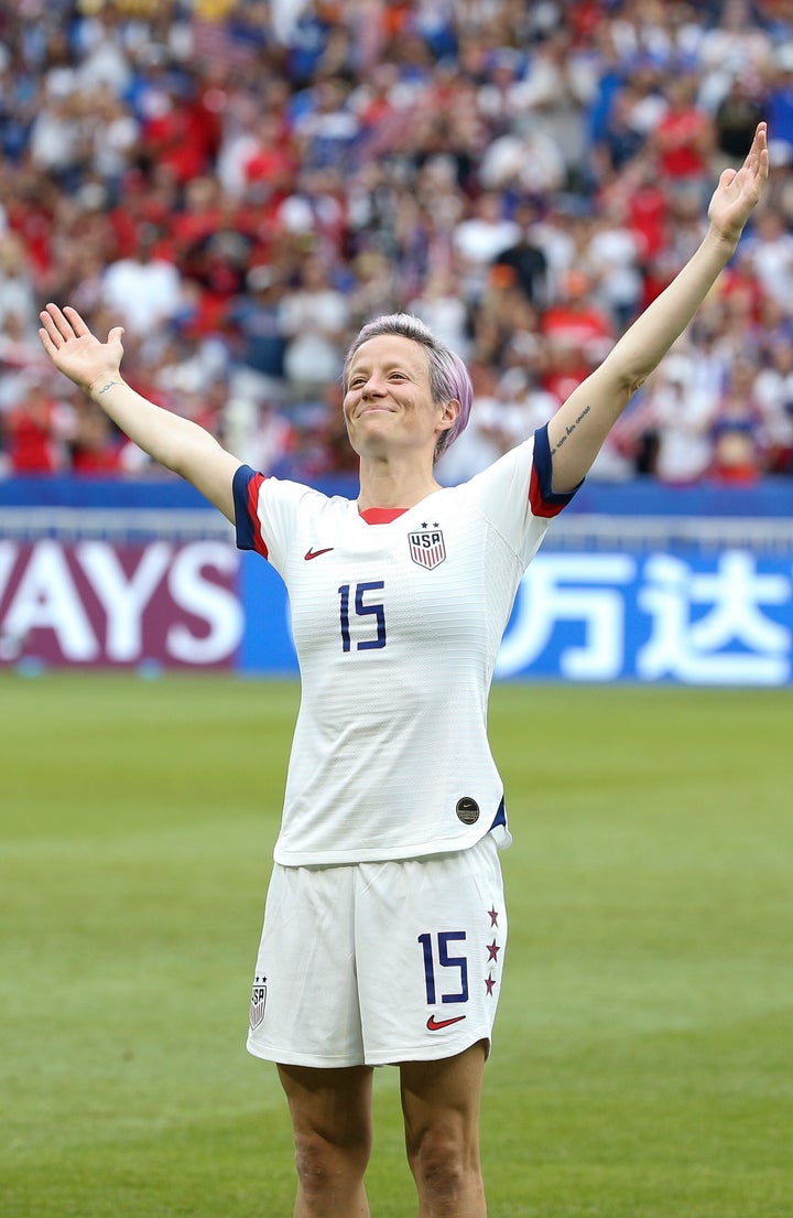 Megan Rapinoe of U.S. celebrates the victory following the 2019 FIFA Women's World Cup Final match