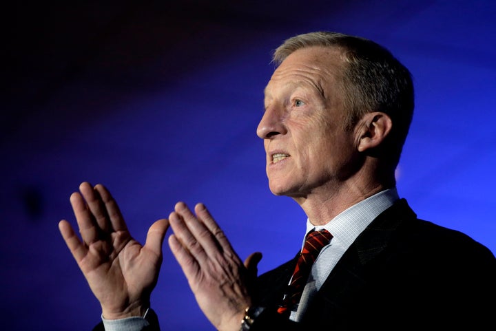 Liberal billionaire Tom Steyer is announcing Tuesday whether he plans to run for president. Could a union dispute at a group he founded get in the way?