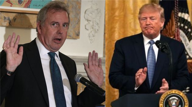 Sir Kim Darroch and Donald Trump.