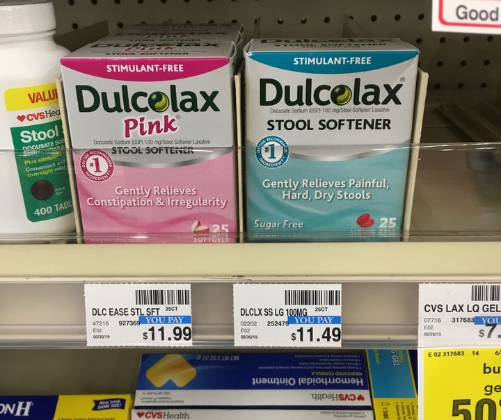 Although you can't tell from the photograph, the full title is "Dulcolax Pink® Laxative Tablets For Women," according to the company's website.