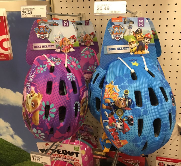 The girl's version of the exact same helmet costs an extra $5.