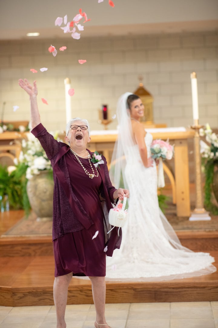 This Bride S Gorgeous Grandma Totally Rocked The Role Of Flower Girl