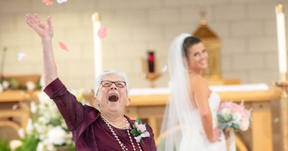 This Brides Gorgeous Grandma Totally Rocked The Role Of Flower Girl