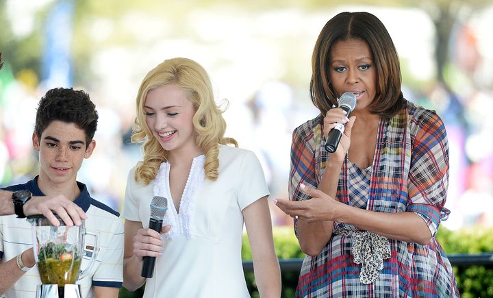 Former first lady Michelle Obama did a healthy drinks demonstration with Boyce and his "Jessie" costar Peyton List at the 2014 White House Easter Egg Roll.