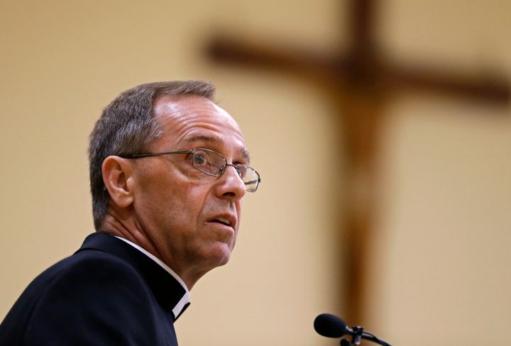 Archbishop Charles Thompson pressured Cathedral High School into firing a gay teacher in a same-sex marriage.