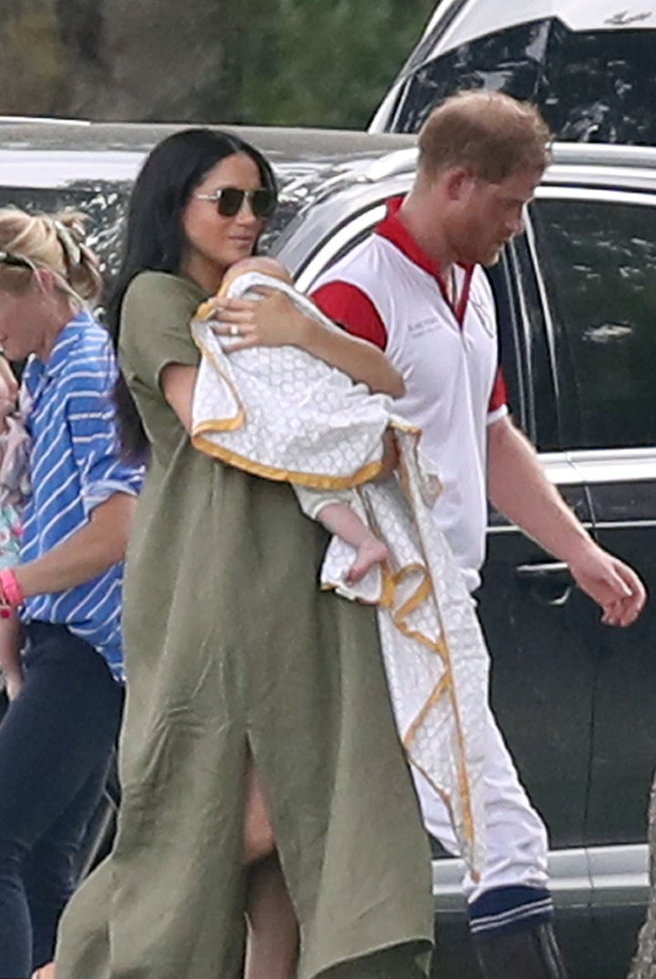 The Duke and Duchess of Sussex with their son Archie. 