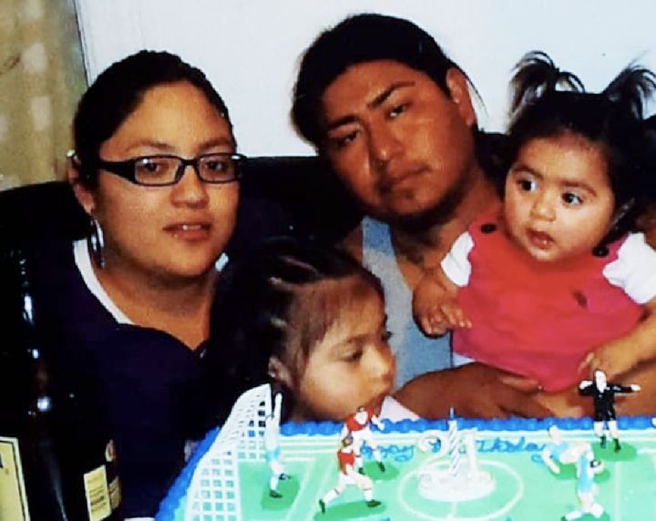 Norma Morales' son with his wife and two daughters, before he was deported from the U.S.