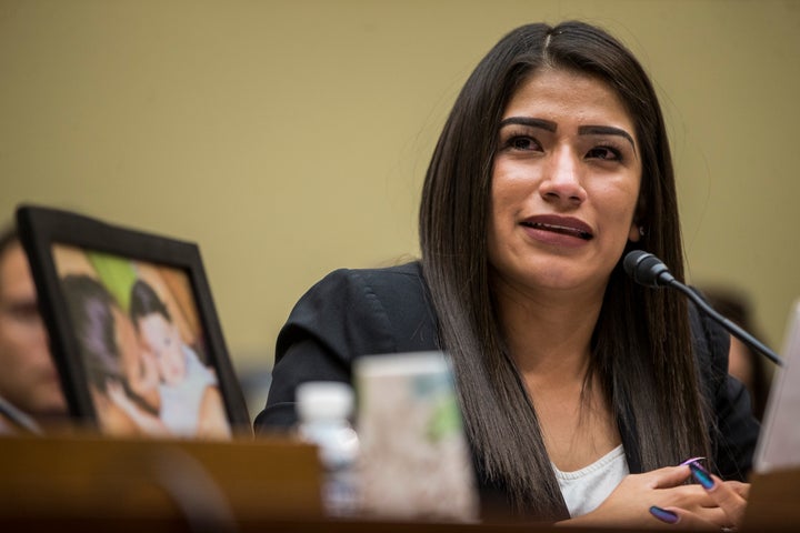 Yazmin Juárez, whose daughter Mariee died after detention by Immigration and Customs Enforcement, testifies during a H