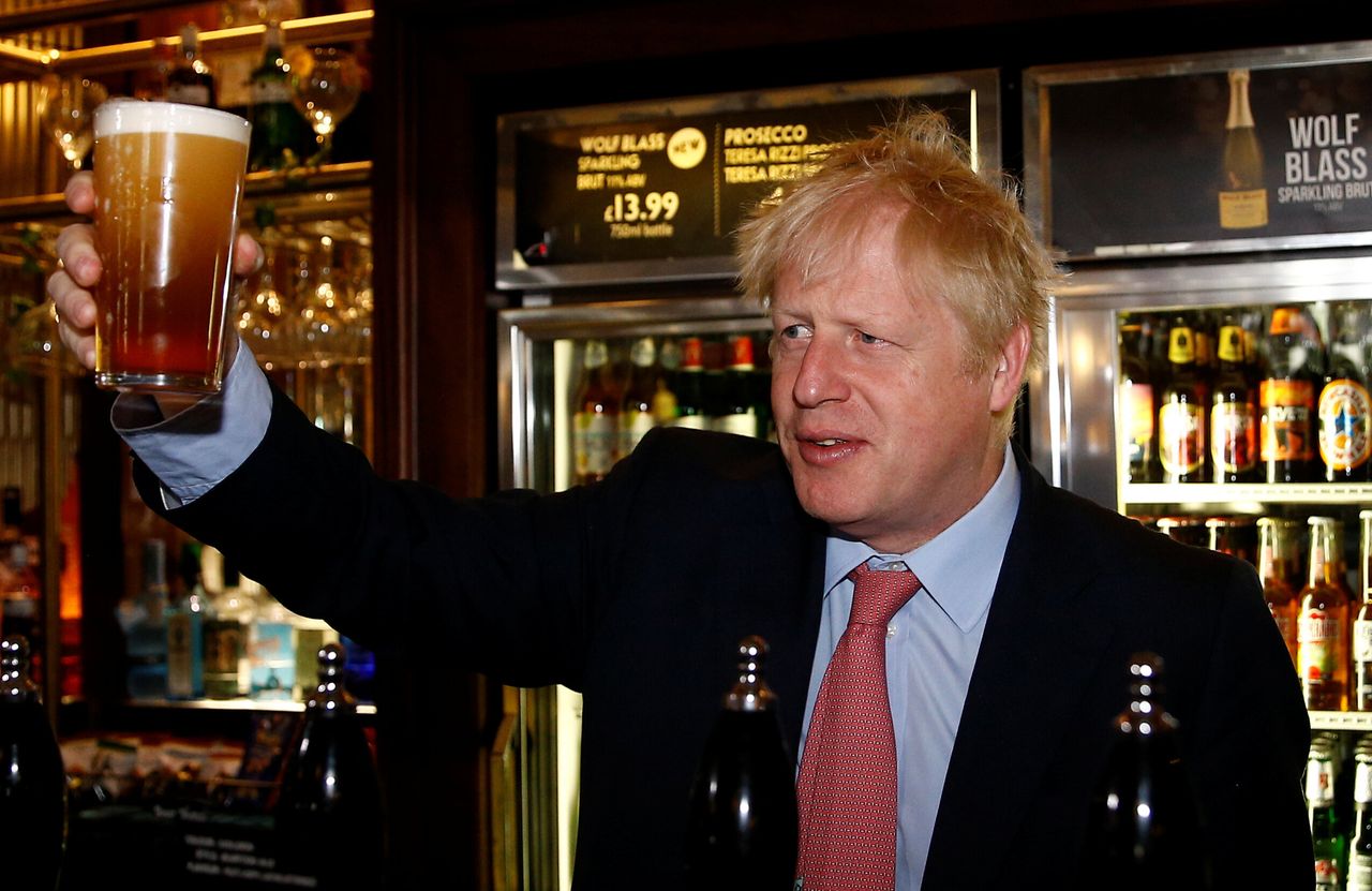 Boris Johnson was in a pub when first asked about Darroch's resignation.