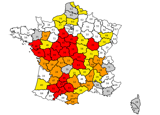 carte de france restriction d eau La sécheresse s'étend, des restrictions d'eau visent 49 carte de france restriction d eau La sécheresse s'étend, des restrictions d'eau visent 49
