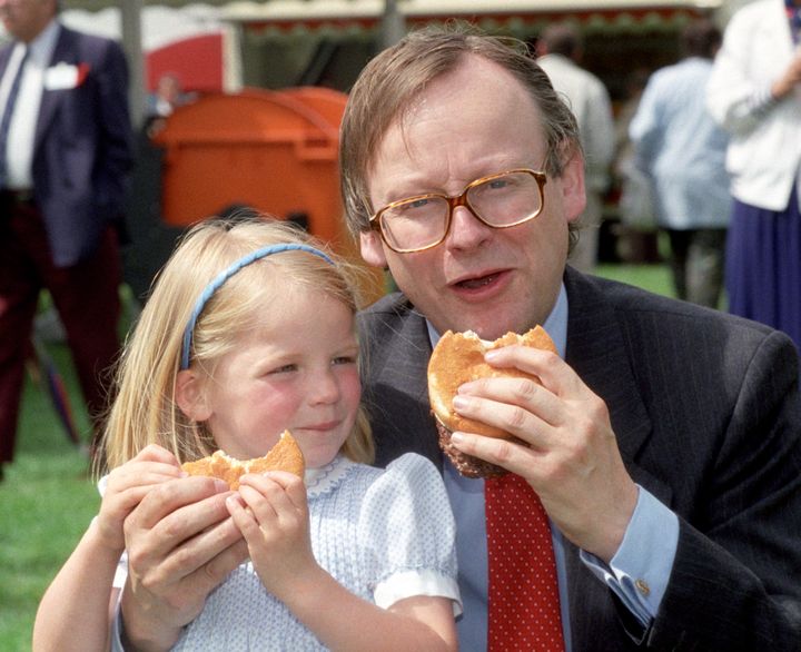 Then Agriculture minister John Gummer appeared on TV, feeding his 4-year-old daughter Cordelia a burger after insisting beef was "completely safe" 