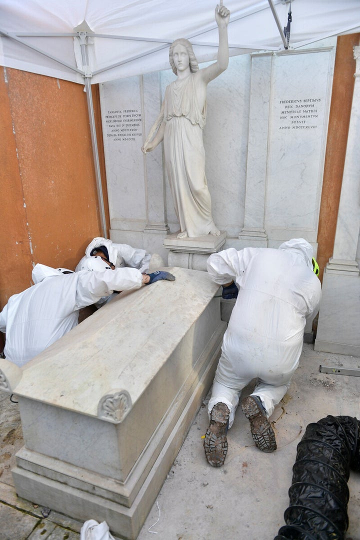 A new mystery came to light after the tombs of two 19th century princesses were excavated last week - and found to be empty 