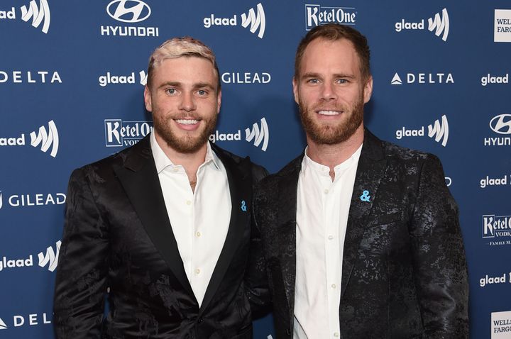 Olympian Gus Kenworthy (left) and Matthew Wilkas first connected on Instagram in 2015. "I think he said he really liked my sense of humor and thought I was funny," Wilkas recalled. 