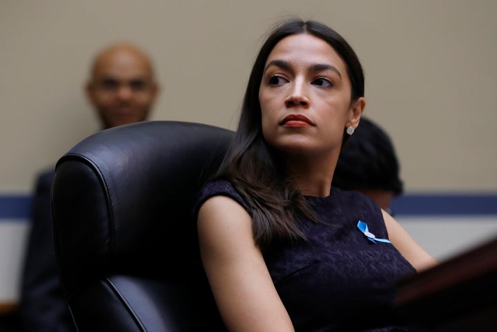 Rep. Alexandria Ocasio-Cortez (D-N.Y.) listens during a hearing on facial recognition technology for the House oversight and reform committee on June 4.