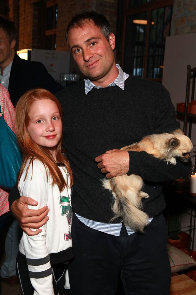 Iris Annabel Goldsmith, with her father Ben 