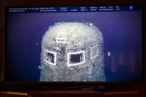 Une photo du sous-marin Komsomolets retrouvé au large de la