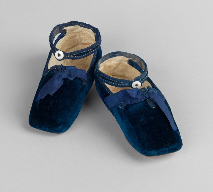 The first shoes worn by Prince Albert Edward (later King Edward VII)