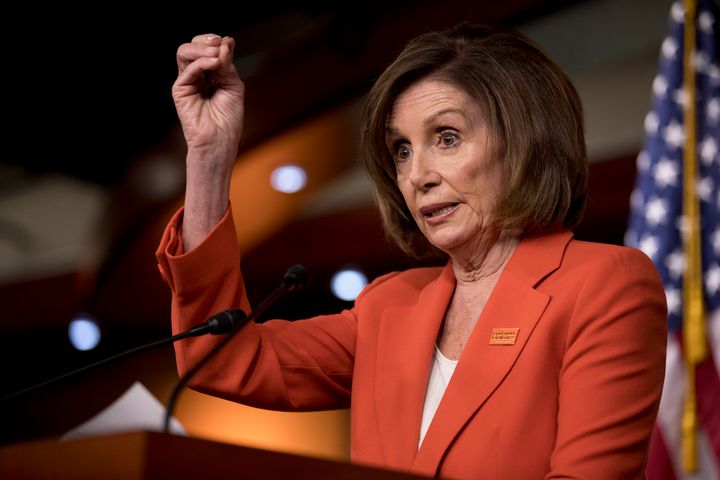 Nancy Pelosi has held off calls for impeachment by saying Trump is “self-impeaching,” or that she’s “done with him,” or that he’s obstructed justice, or he’s throwing a “temper tantrum,” or “engaged in a cover-up,” or belongs in prison.