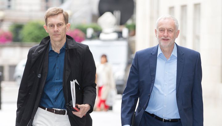 Communications director Seumas Milne and Jeremy Corbyn