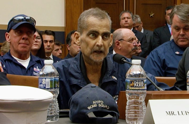 Retired New York police detective and 9/11 responder Luis Alvarez testifies during a House Judiciary Committee hearing a
