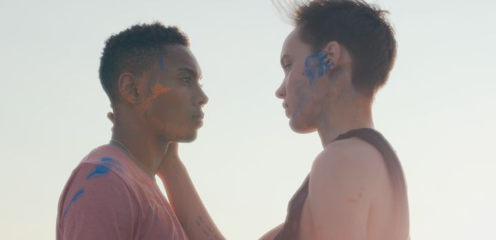 "This Is Magic" stars Justice Jamal Jones (left) and Oslo Grace as a young queer couple who enjoy a playful date after meeting by chance on the New York subway. 