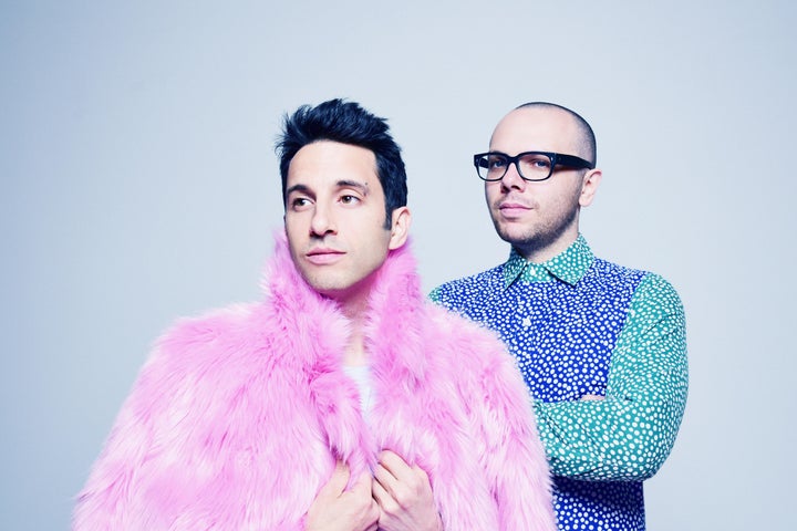 Chad King (left) and Ian Axel of A Great Big World won a Grammy Award in 2015 for their song “Say Something,” wit