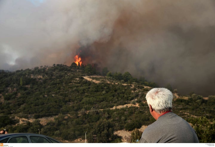 Από την περσινή πυρκαγιά στη Σιθωνία. 