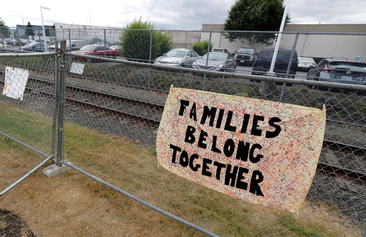 The detention center, seen here in 2018, holds migrants pending deportation proceedings as well as immigration-seeking parents separated from their children.