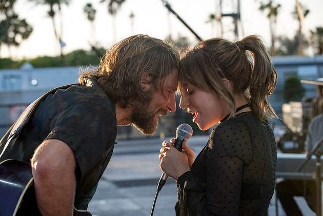 Bradley Cooper and Lady Gaga in A Star Is Born.