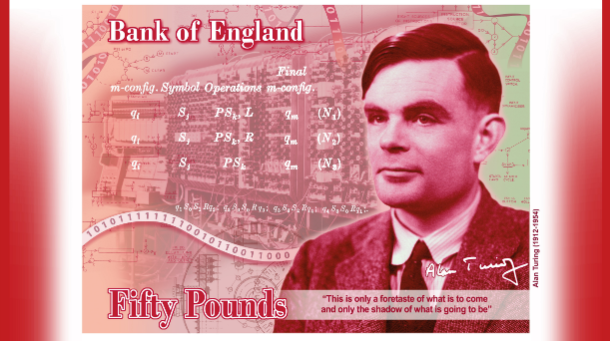 The new £50 note will feature Alan Turing 