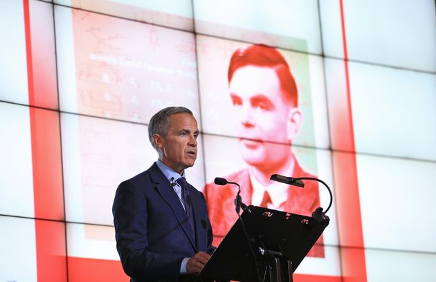 Governor of the Bank of England, Mark Carney, during the announcement 