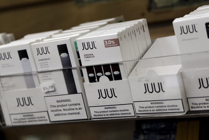 Juul's products, which are the bestselling e-cigarettes in the U.S., are marketed to adults — though use among teens has been rising. 