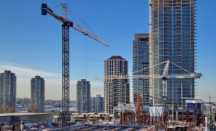 High-rise condo towers under construction in Burnaby, B.C. Greater Vancouver has been among the weakest of Canada's housing markets this year.