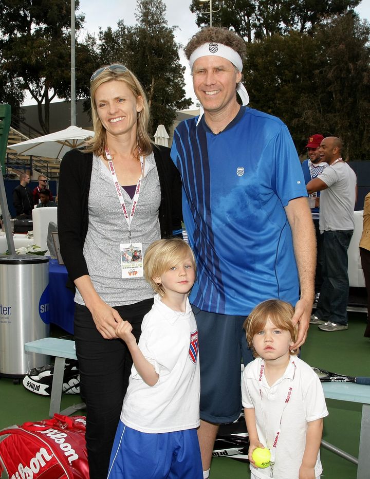 Ferrell and his family attend the K-Swiss Global Tennis Showdown to benefit the Swedish School of LA at the Los Angeles Tennis Center at UCLA on May 2, 2009.