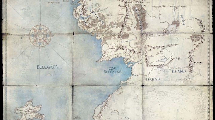 A map Amazon released to tease its upcoming "Lord of the Rings" show.