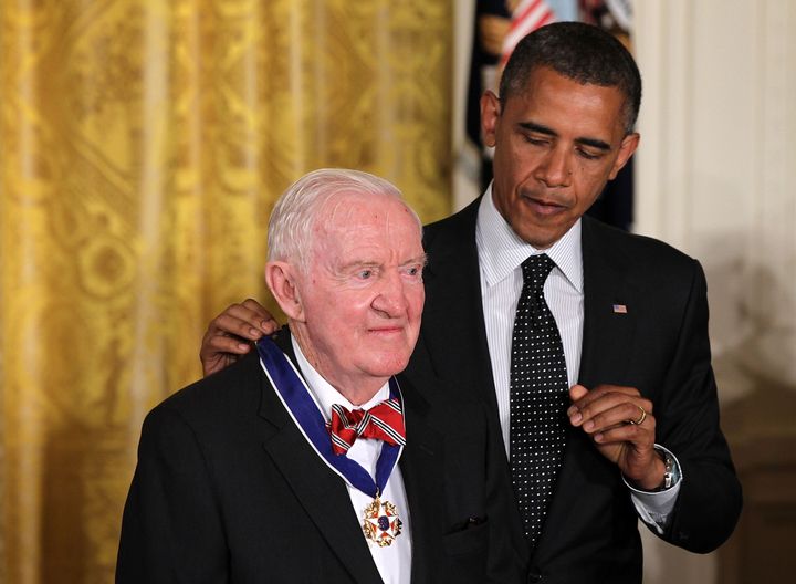 Then-President Barack Obama honored former Supreme Court Justice John Paul Stevens with the Presidential Medal of Freedom in May 2012. 