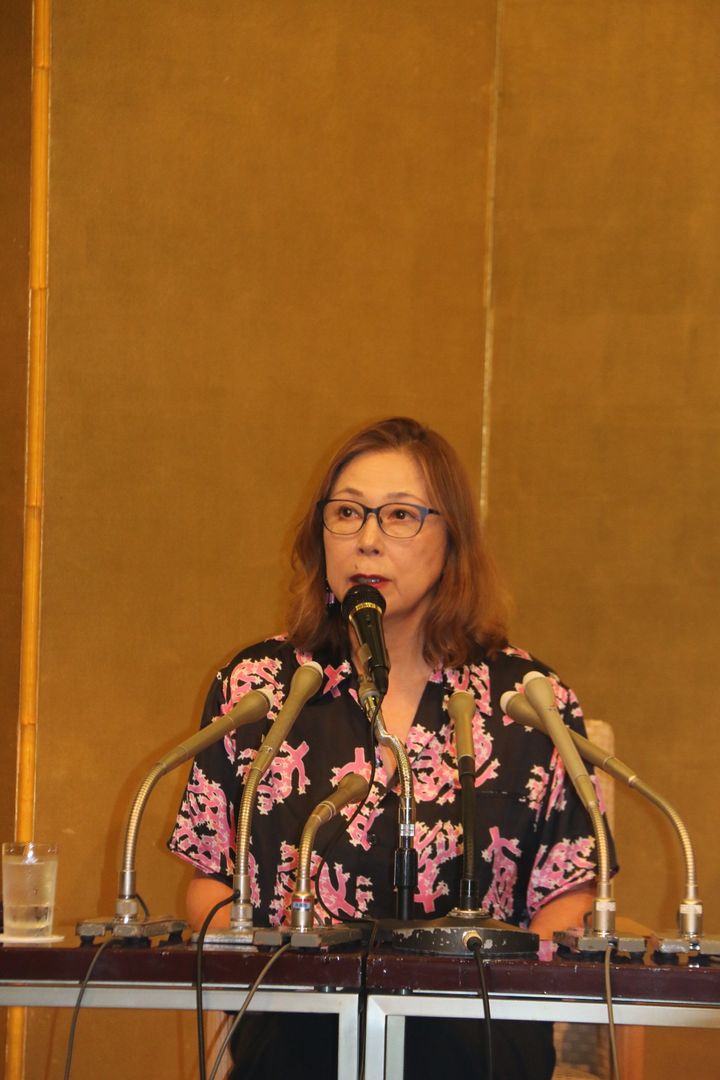 選考委員を代表して、直木賞の選評を担当した作家の桐野夏生さん。