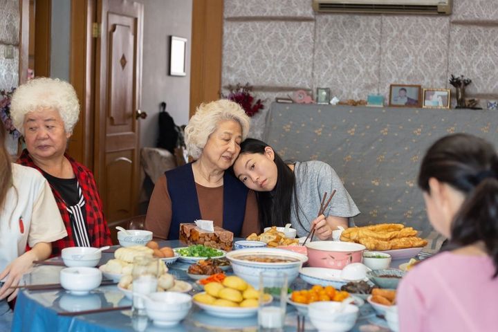 Shuzhen Zhao and Awkwafina in "The Farewell."
