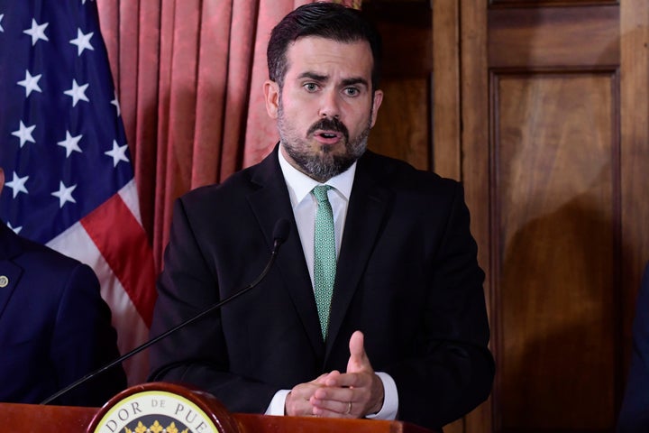 Gov. Ricardo Rosselló at a news conference in La Fortaleza's Tea Room in San Juan on Tuesday.