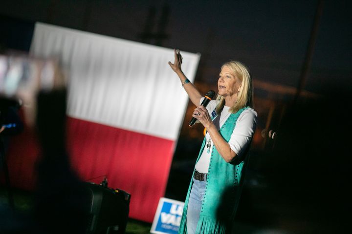 Sharon Hirsch campaigns in Texas in 2018. 
