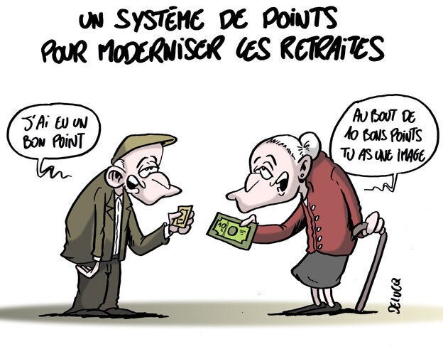 Résultat de recherche d'images pour "La réforme des retraites : le système par points Images Dessins"