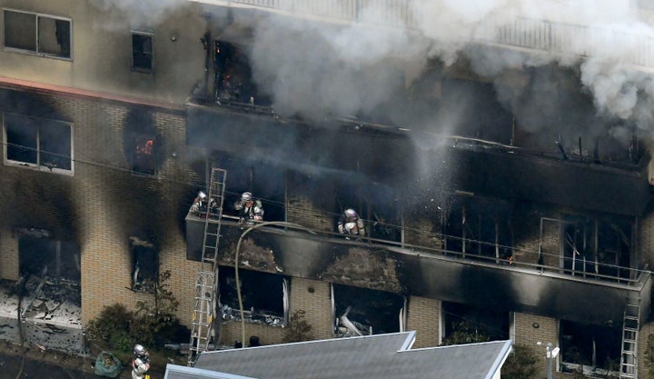Fire department officials said more than 70 people were in the building at the time of the fire and many of them ran outside.