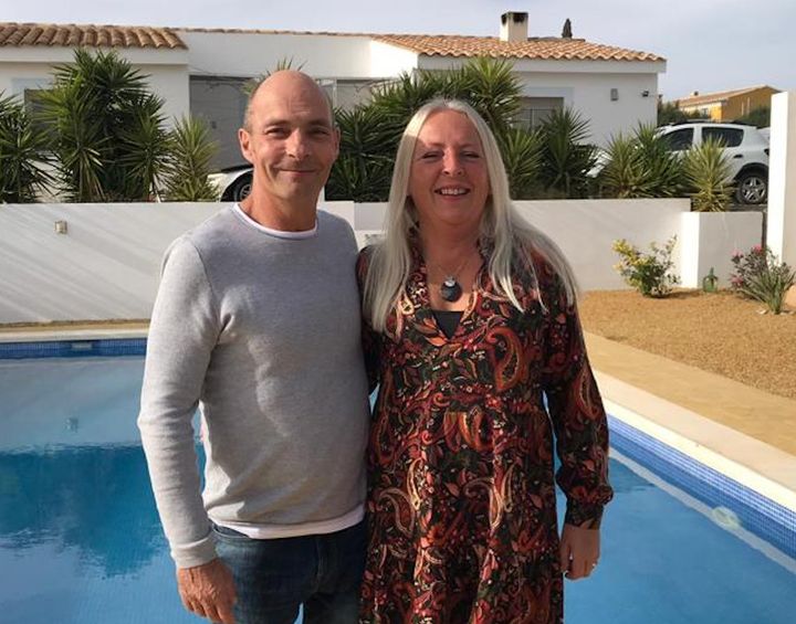 Lee Abbott with his wife Karen in Spain