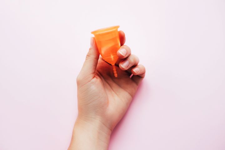 Menstrual cups collect blood, rather than absorb it.