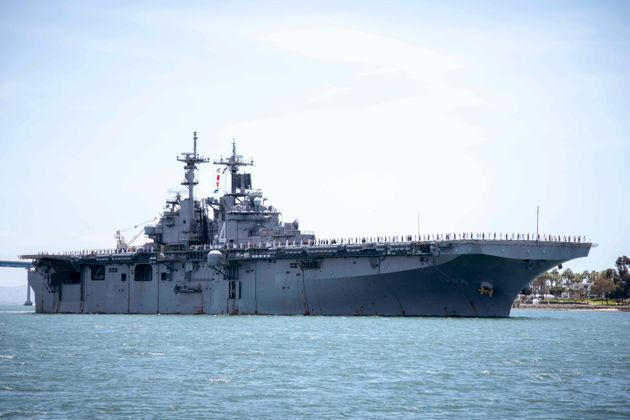 President Donald Trump says the USS Boxer destroyed an Iranian drone in the Strait of Hormuz amid heightened tensions between the two countries.